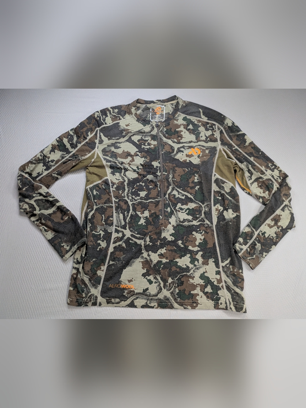 First Lite Wilkin 1/2 Zip Aerowool LS Top L  Conifer 150 Weight Merino